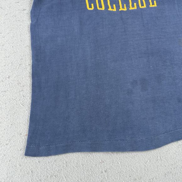Vtg 60s Champion Shirt Men’s Small Blue Kalamazoo College Short Sleeve - Picture 8 of 16
